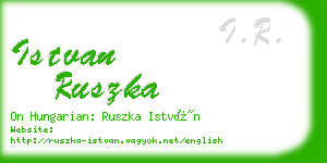 istvan ruszka business card